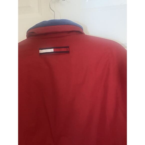 Vintage 90s Tommy Hilfiger Jacket XL Fleece Lined Red Blue Yellow Red - Picture 7 of 13